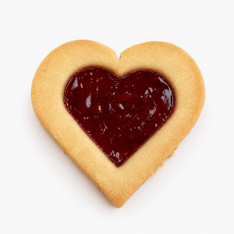Raspberry Heart Cookie – Danish Pastry House