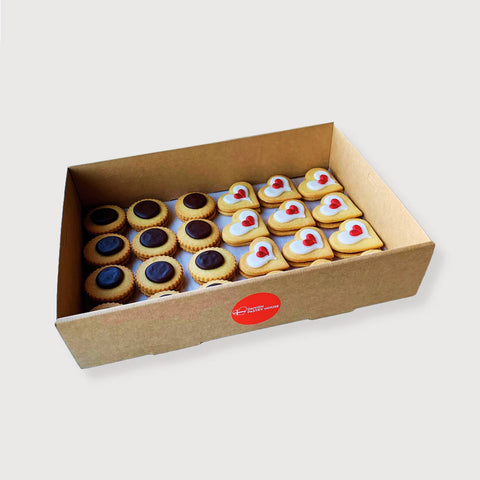 Cookie Variety Box - Hindbær Snitte Mini